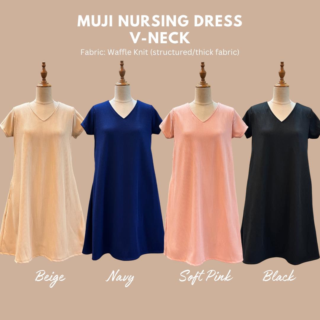 MUJI NURSING DRESS VNECK