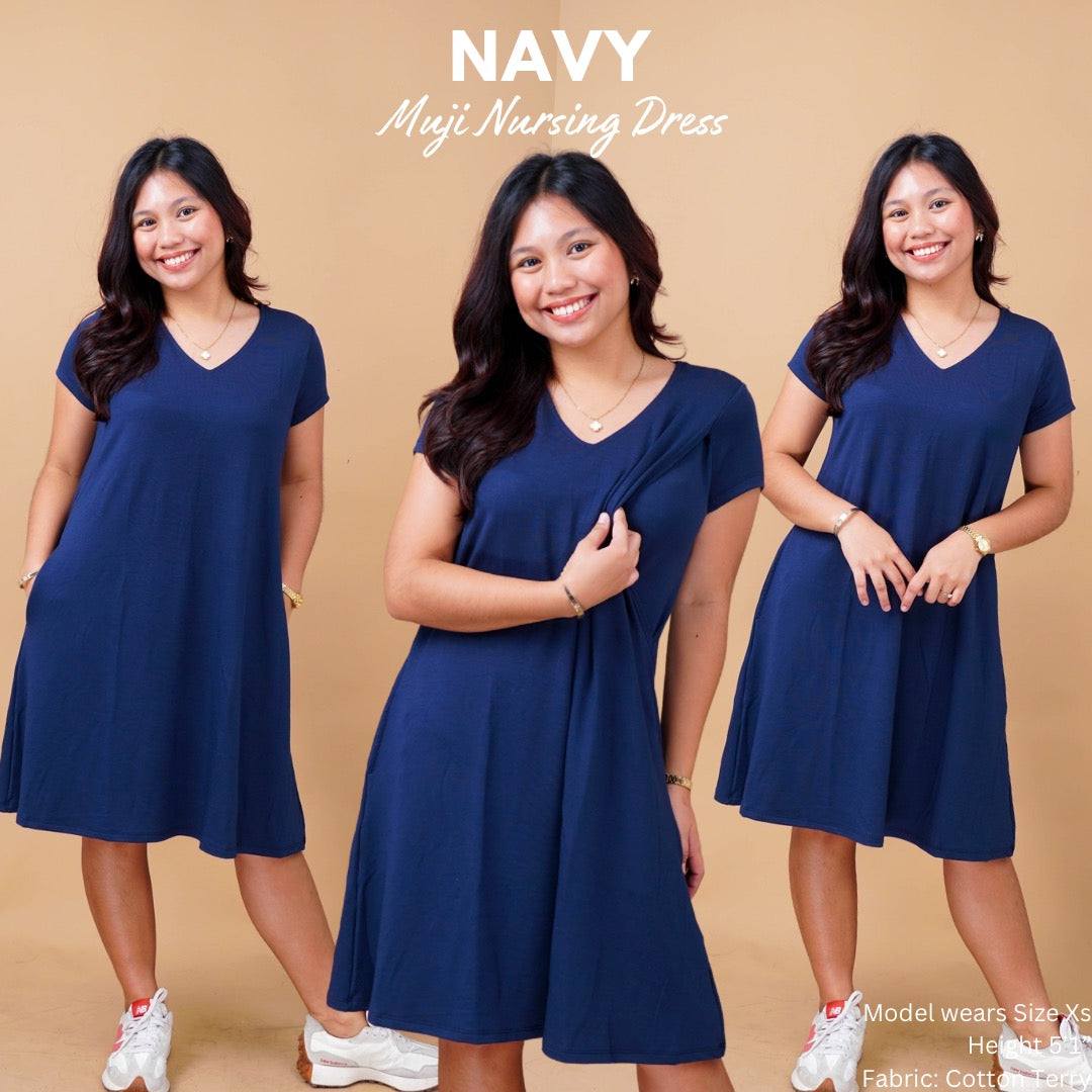 MUJI NURSING DRESS VNECK
