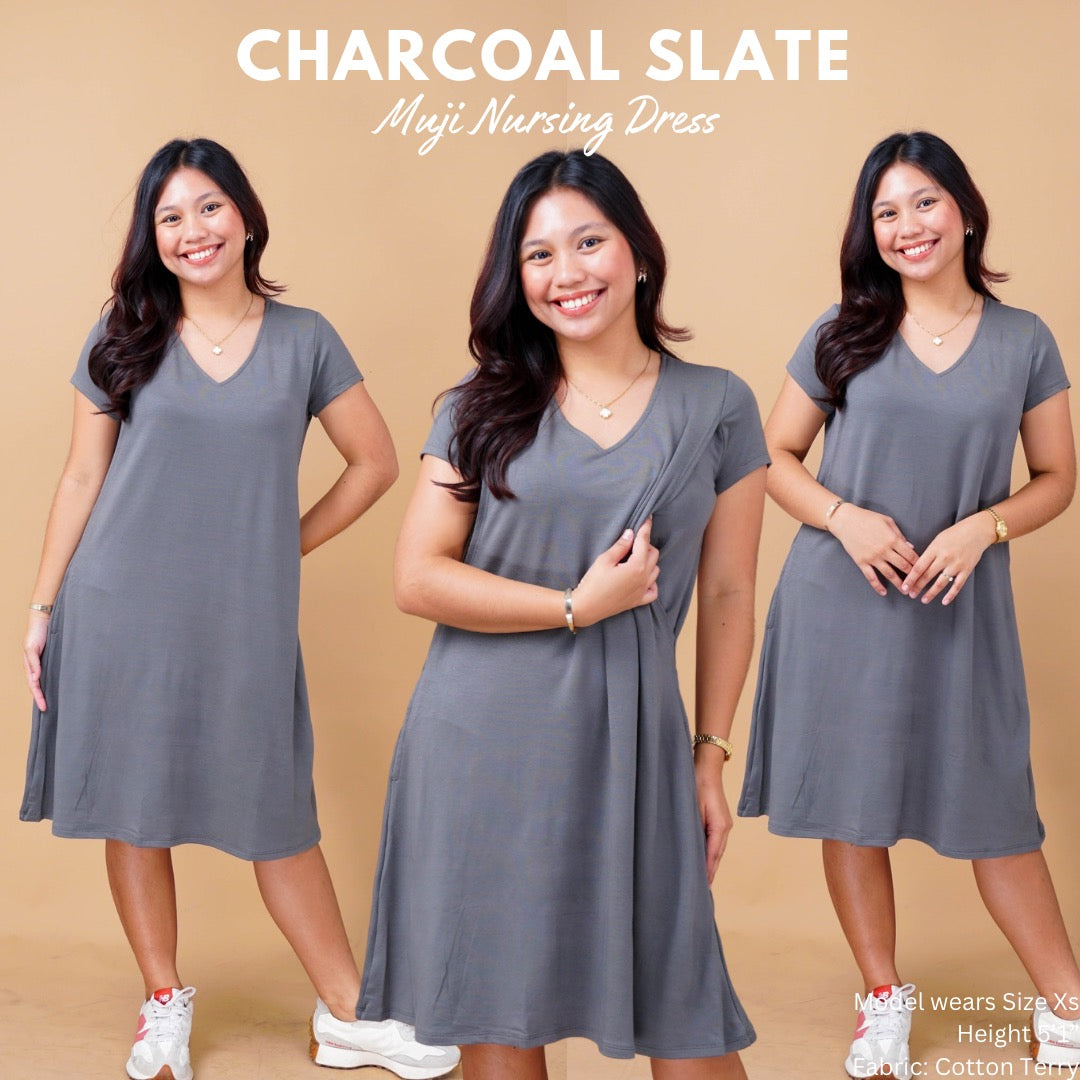 MUJI NURSING DRESS VNECK