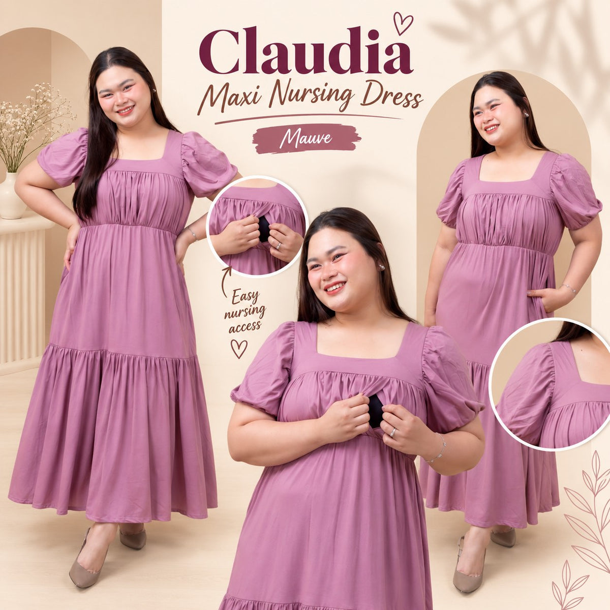 CLAUDIA MAXI NURSING DRESS