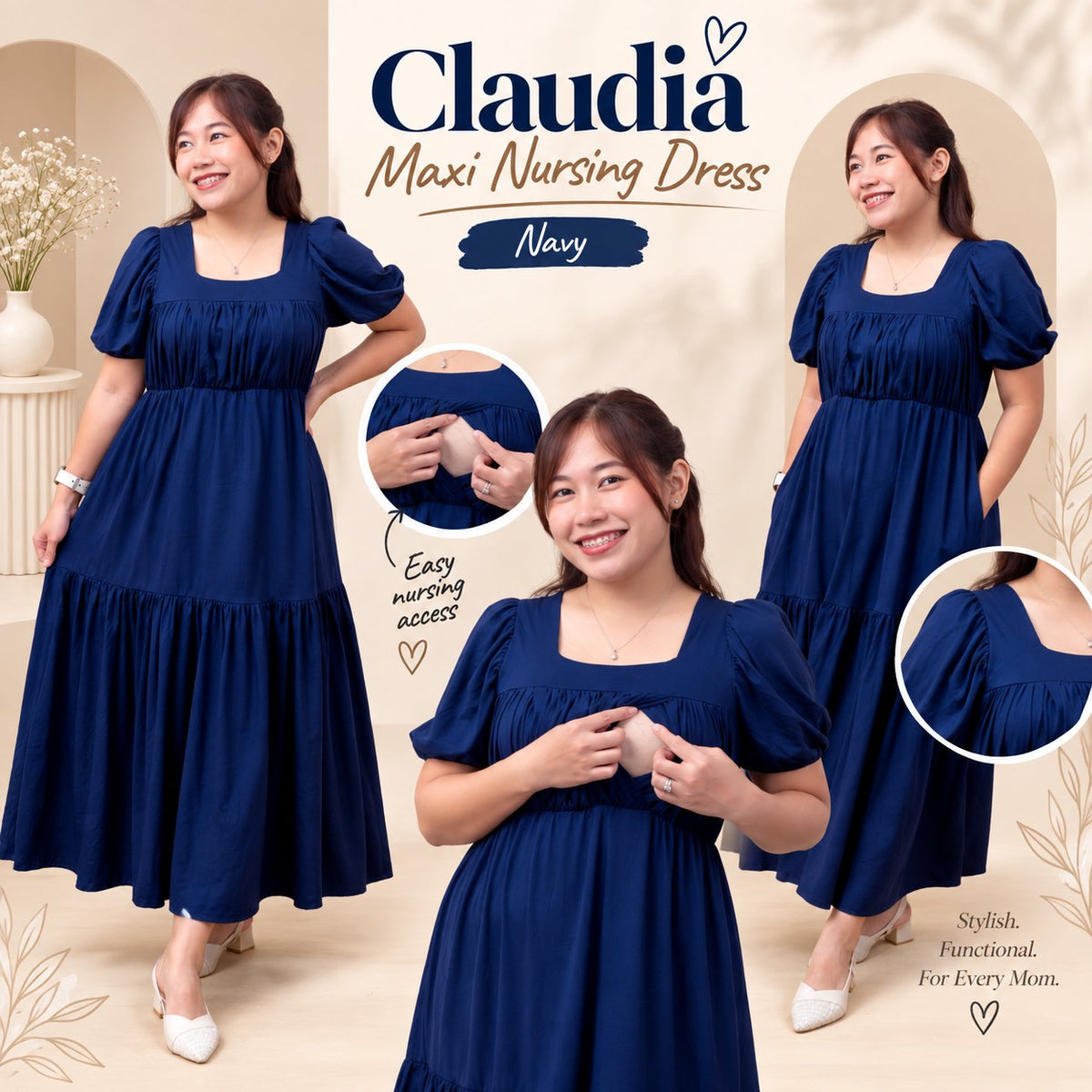 CLAUDIA MAXI NURSING DRESS