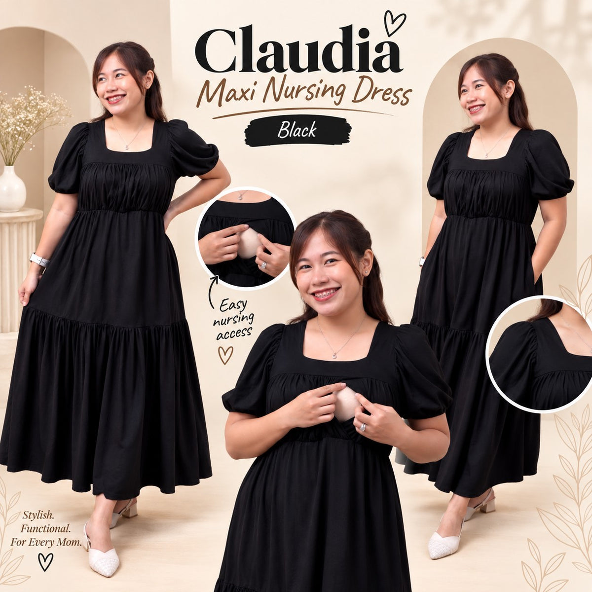 CLAUDIA MAXI NURSING DRESS